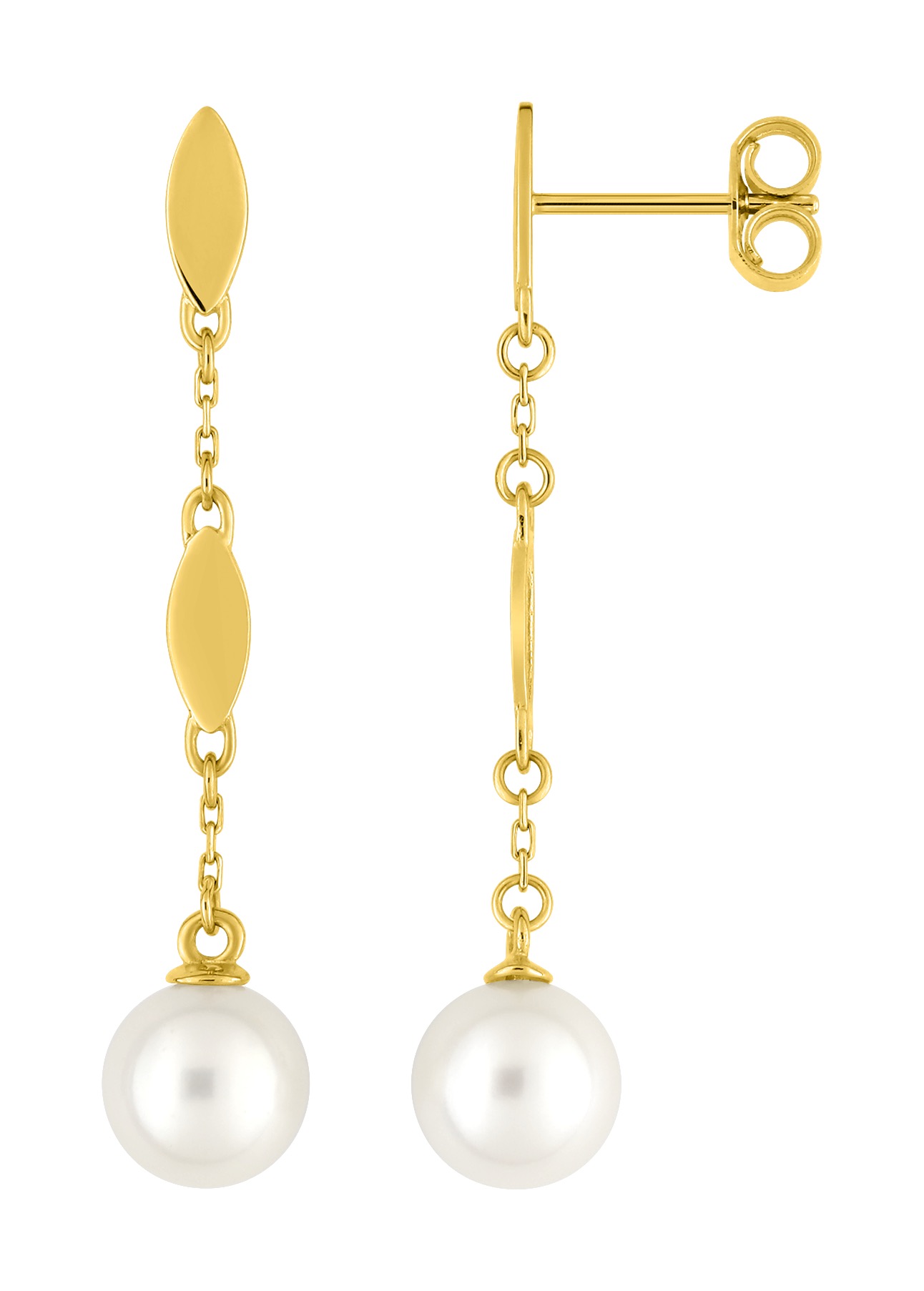 Boucles d\'oreilles Or 18 Carats & Perle de culture