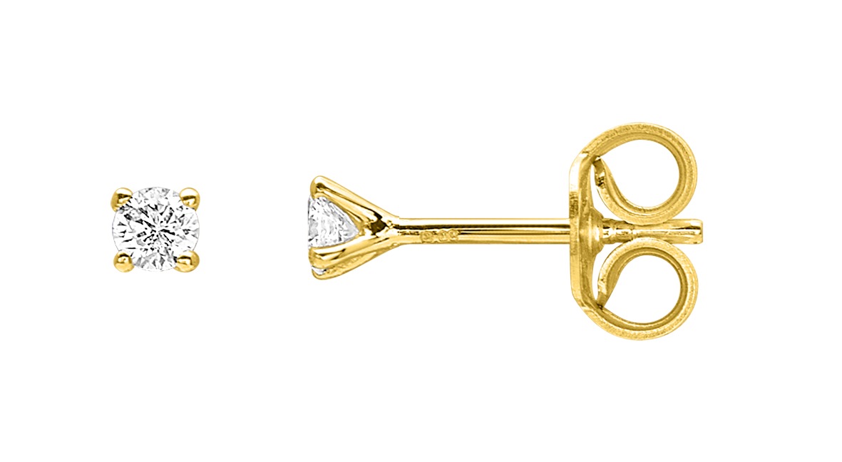 Boucles d\'oreilles Diamant 0.08ct GH-P1 Or 18 Carats