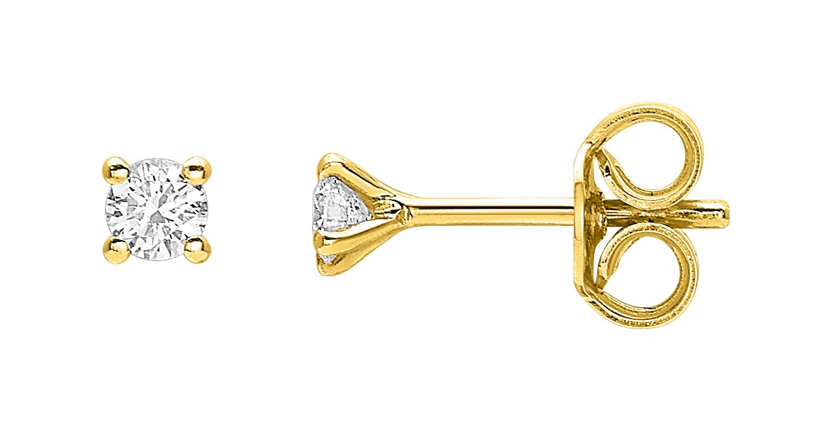 Boucles d\'oreilles Diamant 0.16ct GH-SI Or 18 Carats