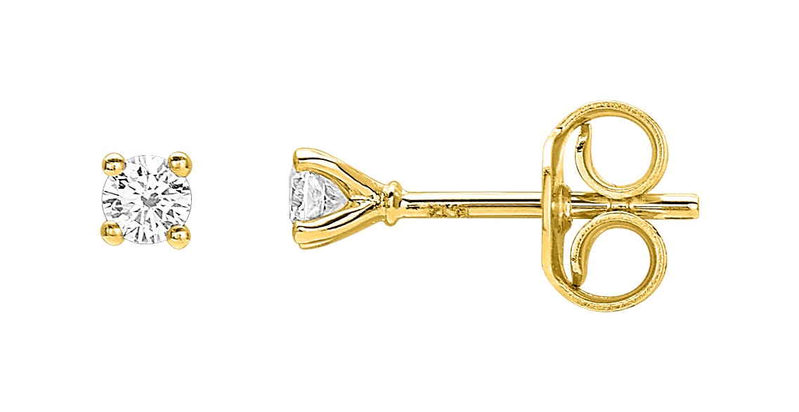Boucles d\'oreilles Diamant 0.14ct GH-SI Or 18 Carats