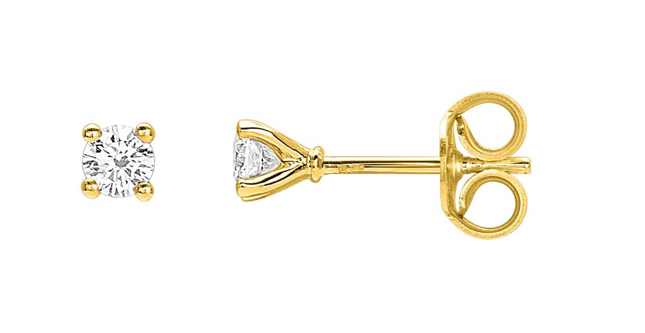 Boucles d\'oreilles Diamant 0.14ct GH-P1 Or 18 Carats