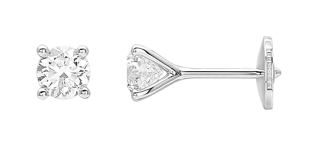 Boucles d\'oreilles Diamant  0.70ct GH-SI Or 18 Carats