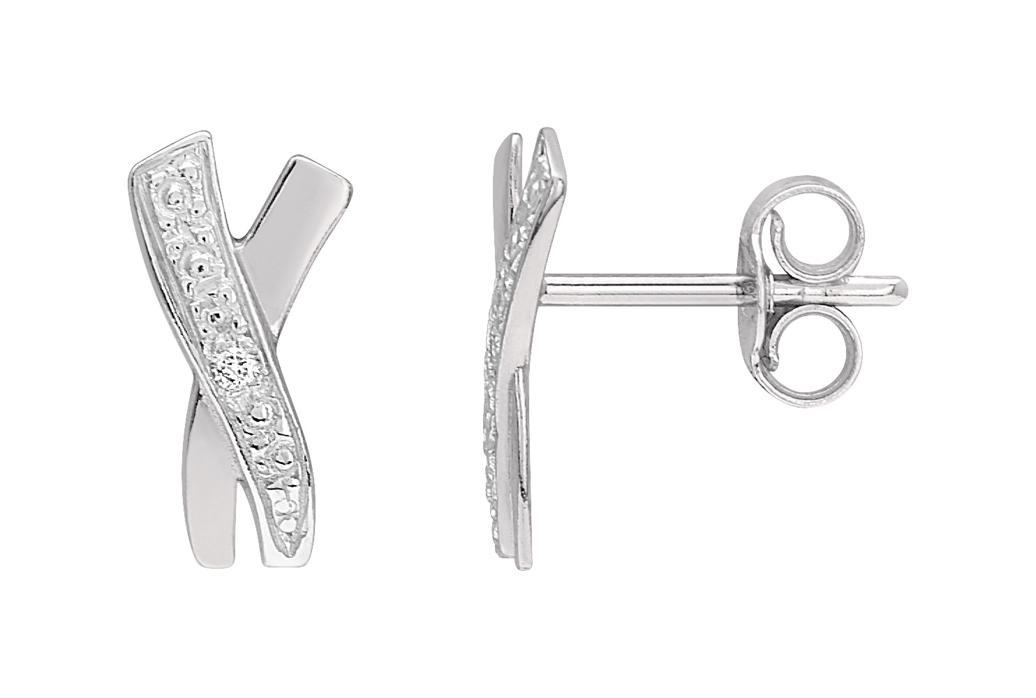 Boucles d\'oreilles Diamant 0.01ct GH-P1 Or 18 Carats