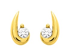 Boucles d\'oreilles Or 18 Carats & Oxydes de Zirconium