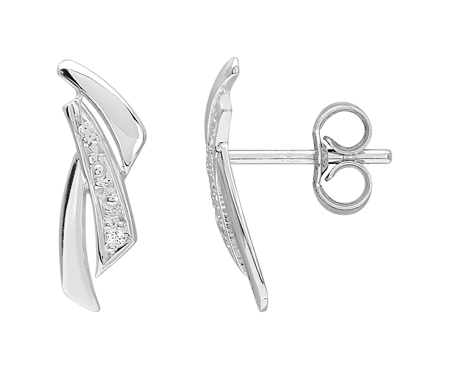 Boucles d\'oreilles Diamant 0.01ct GH-P1 Or 18 Carats