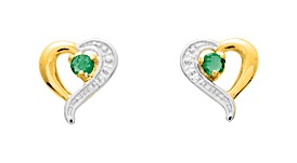 Boucles d\'oreilles Pierre précieuse & Rhodium Or 18 Carats