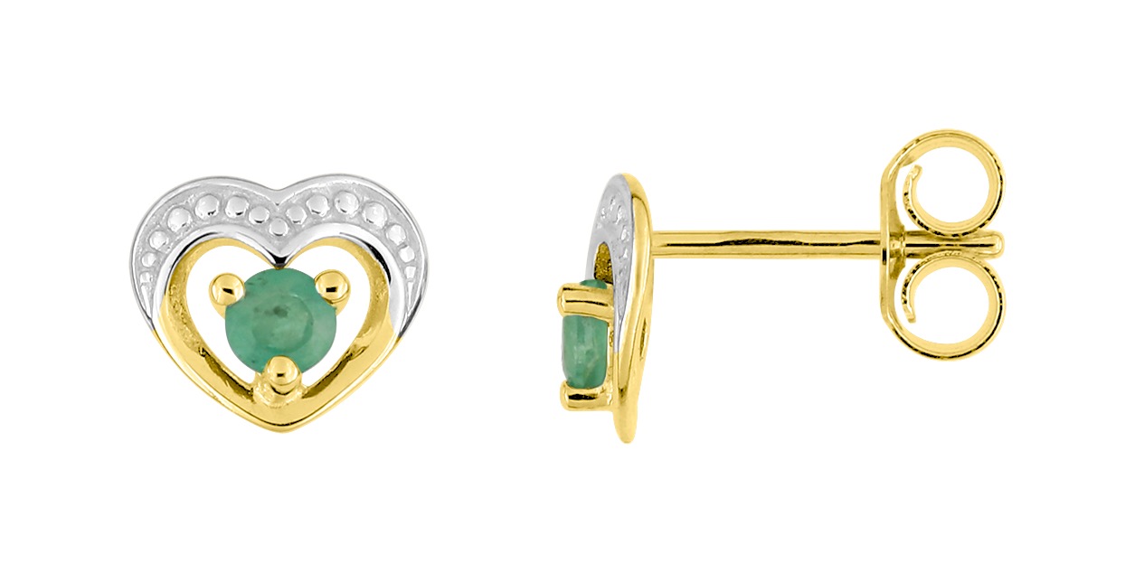 Boucles d\'oreilles Pierre précieuse & Rhodium Or 18 Carats