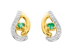 Boucles d\'oreilles Pierre précieuse & Rhodium Or 18 Carats