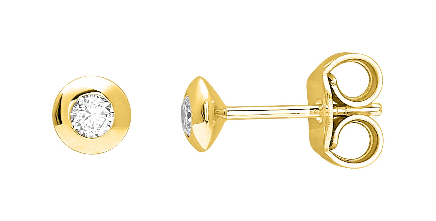 Boucles d\'oreilles Diamant  0.12ct GH-SI Or 18 Carats