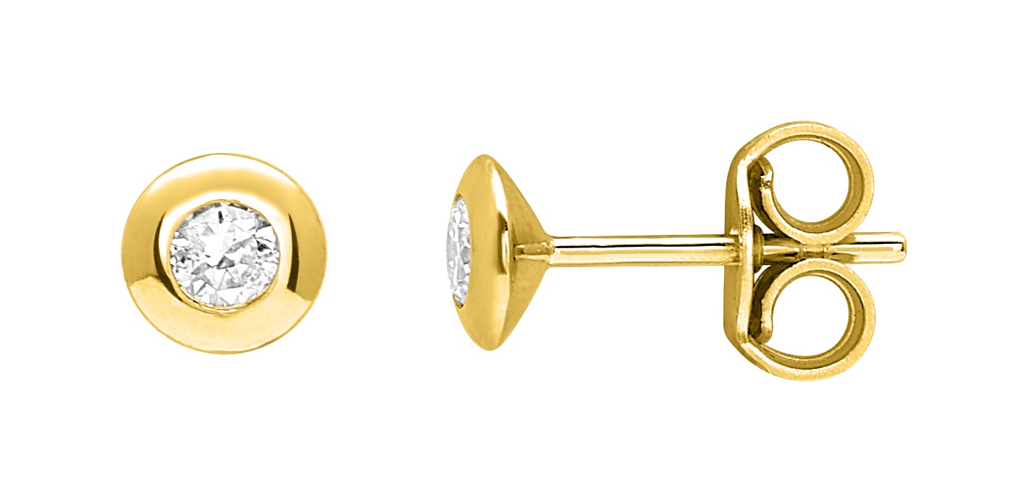 Boucles d\'oreilles Diamant 0.20ct GH-P1 Or 18 Carats