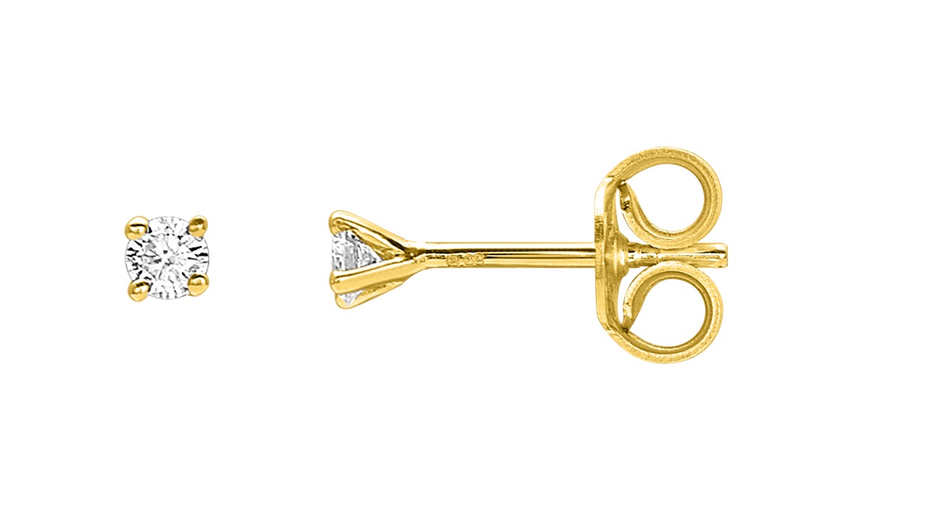 Boucles d\'oreilles Diamant 0.06ct GH-P1 Or 18 Carats
