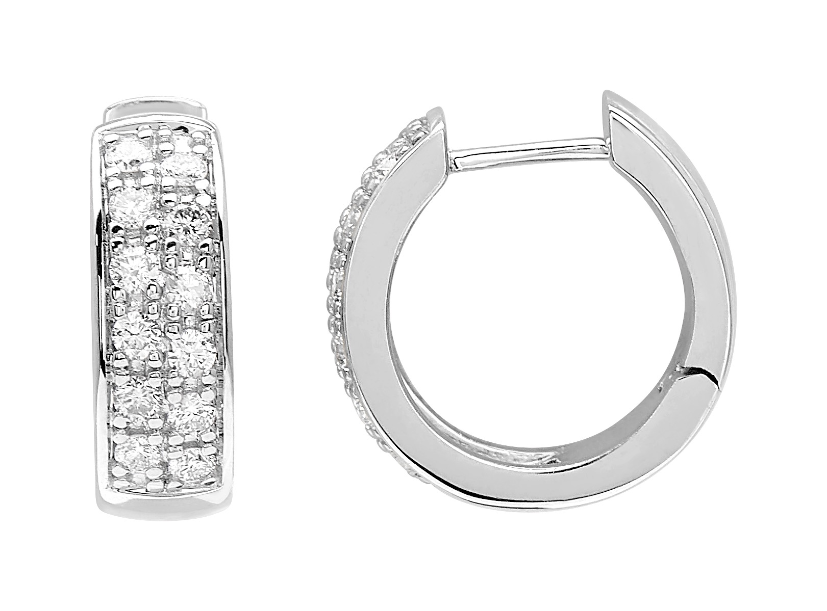 Boucles d\'oreilles Diamant 0.35ct GH-P1 Or 18 Carats
