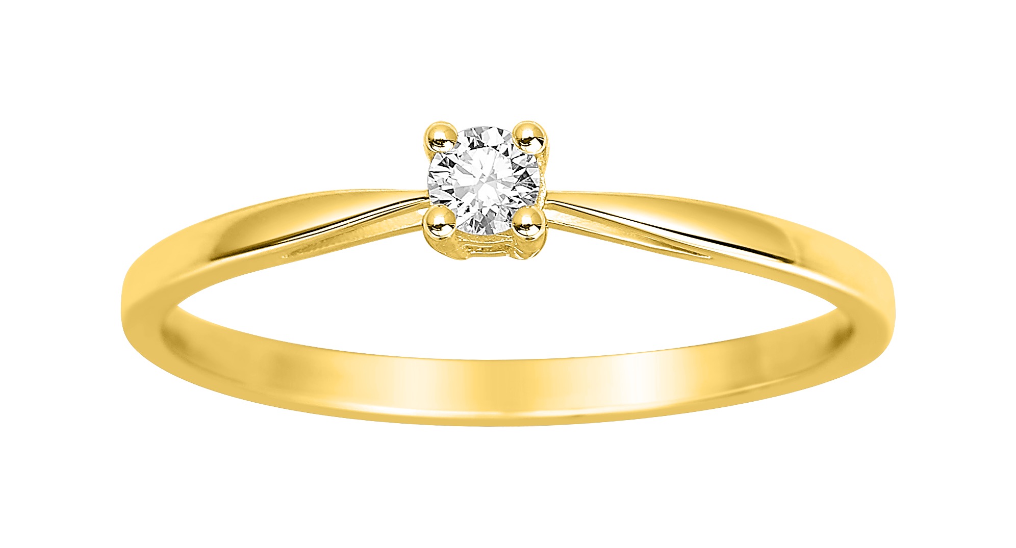Solitaire Diamant 0.08ct GH-SI Or 18 Carats