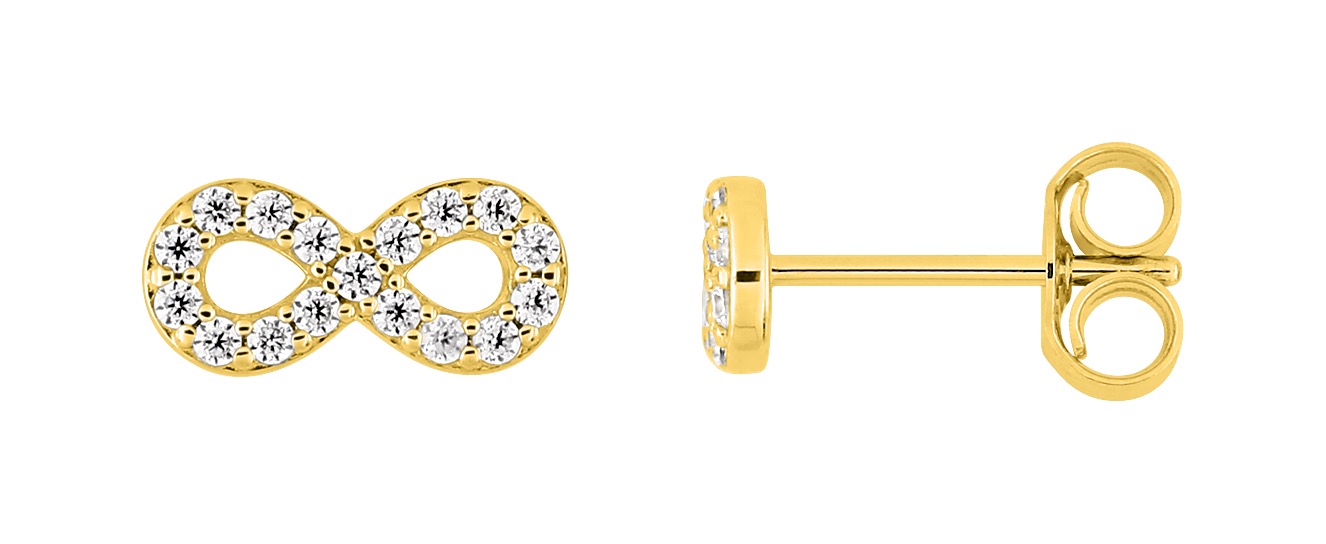 Boucles d\'oreilles Or 18 Carats & Oxydes de Zirconium