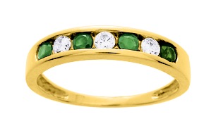 Bague Pierre précieuse & Zirconium Or 18 Carats
