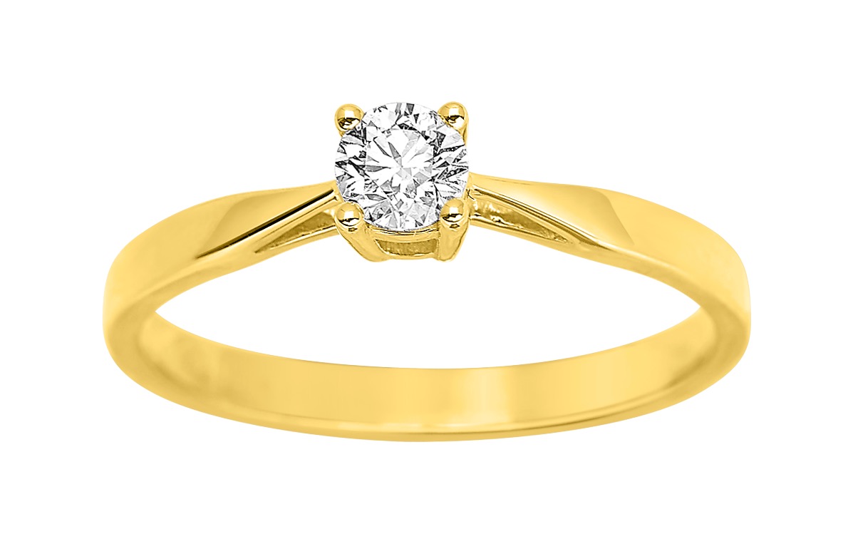 Solitaire Diamant 0.23ct GH-P1 Or 18 Carats