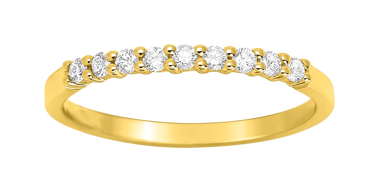 Alliance demi Diamant 0.04ct GH/SI Or 18 Carats
