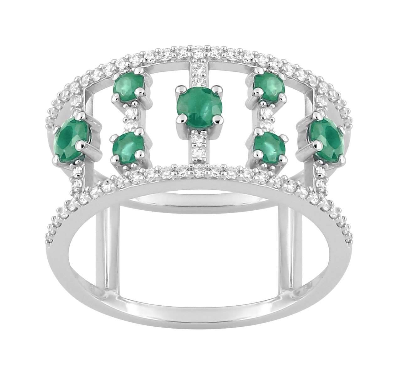 Bague Pierre précieuse & Zirconium Or 18 Carats