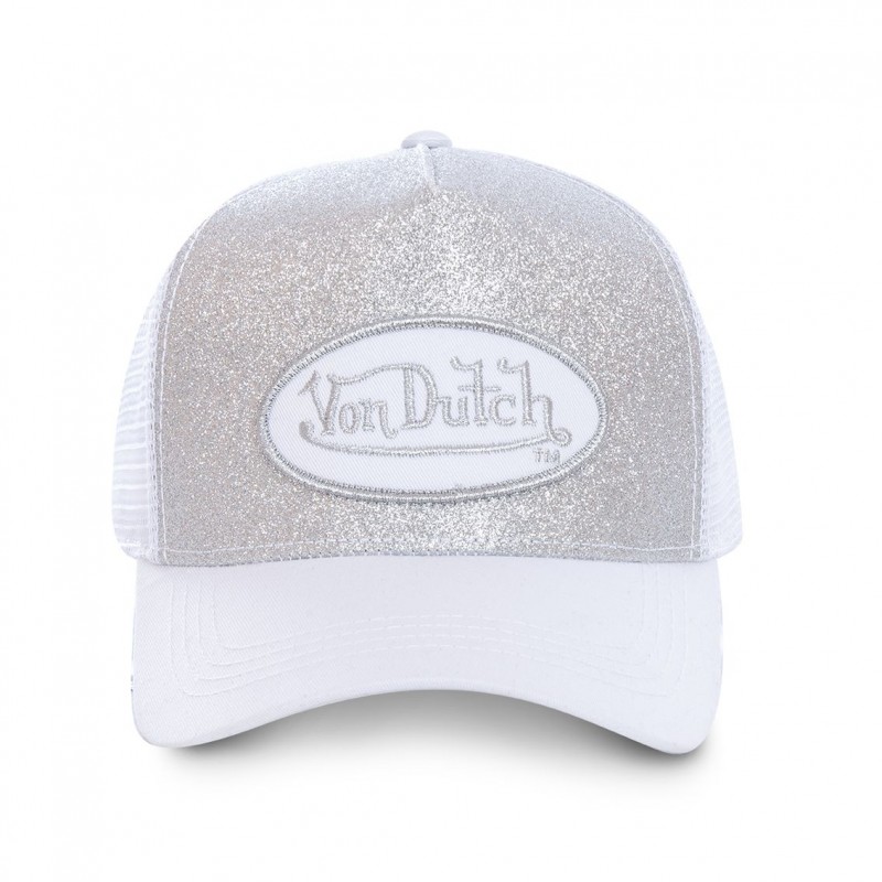 Casquette Pailletée Snapback von Dutch - Blanche  (2)