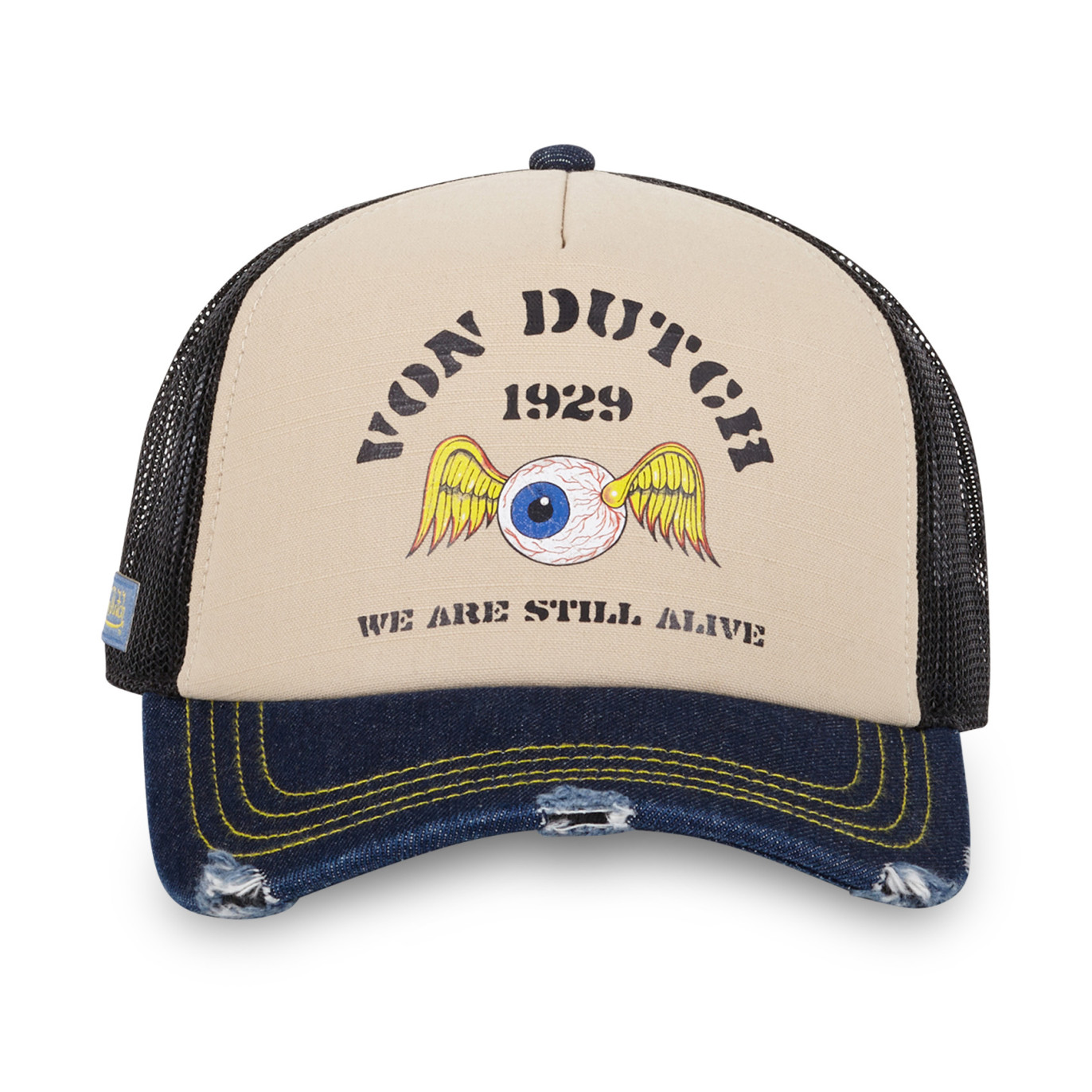 Casquette Crew15 von Dutch - Beige, Noir et Jaune (2)