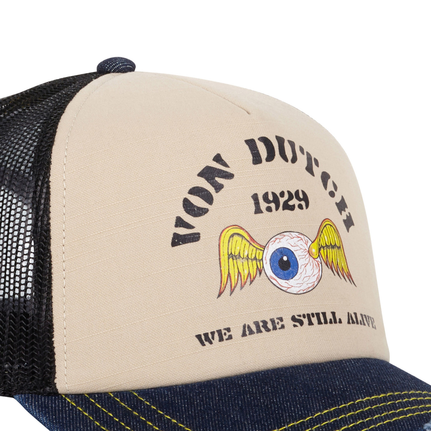 Casquette Crew15 von Dutch - Beige, Noir et Jaune (1)