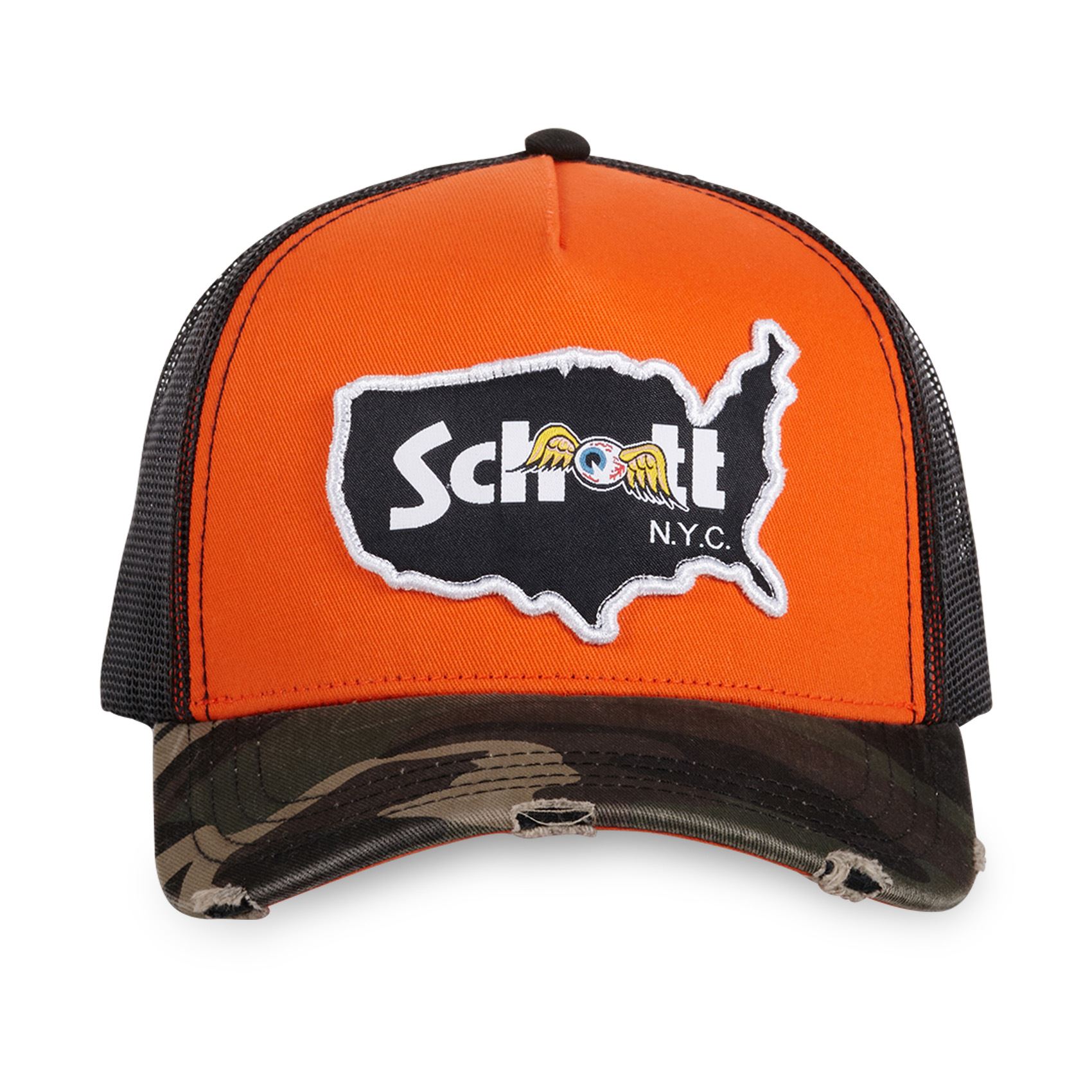 Casquette VON DUTCH x SCHOTT – CT CAMO ORANGE (2)