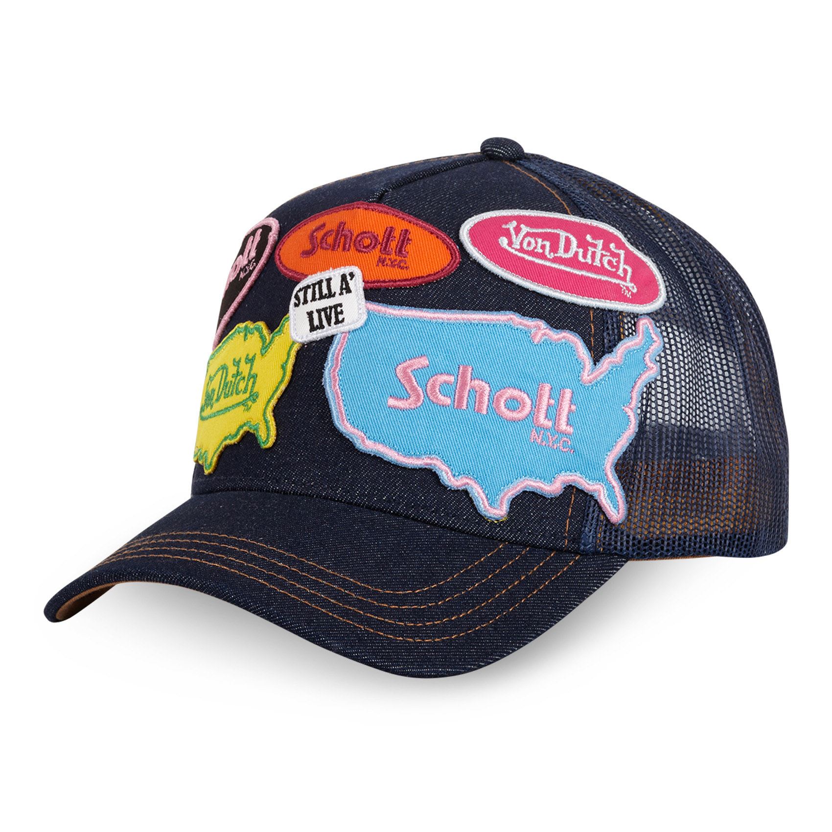 Casquette VON DUTCH x SCHOTT – CT DENIM (1)