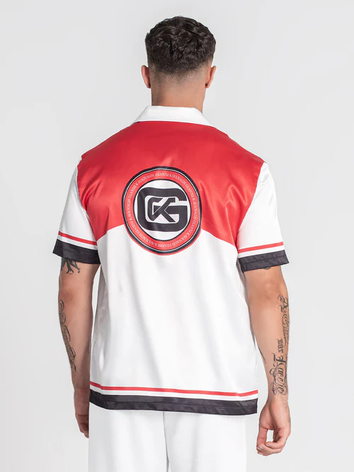 Chemise Satinée Bicolore ROUGE – GIANNI KAVANAGH  (2)