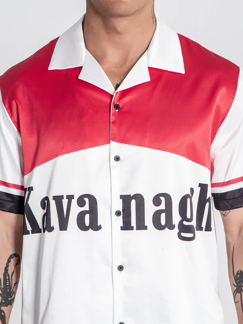 Chemise Satinée Bicolore ROUGE – GIANNI KAVANAGH  (3)
