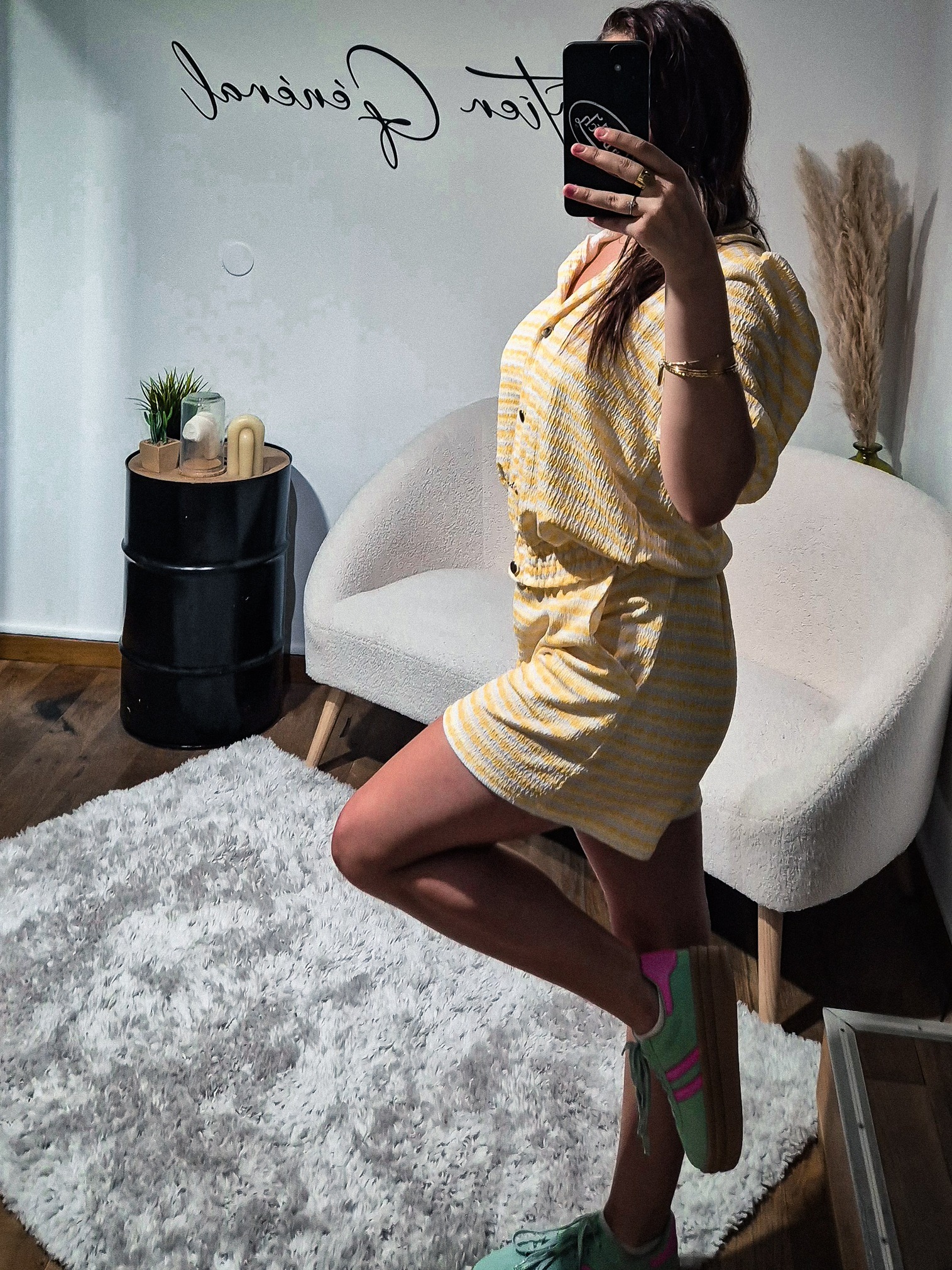 Ensemble Chemisier + Short Jaune EMMA – Léger &amp; Chic (1)
