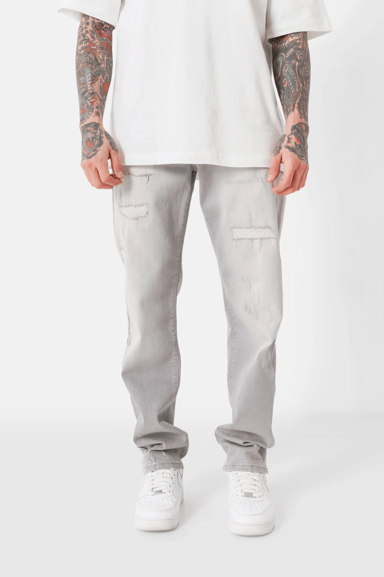 Jean Coupe Droite Gris Clair – Sixth June (1)