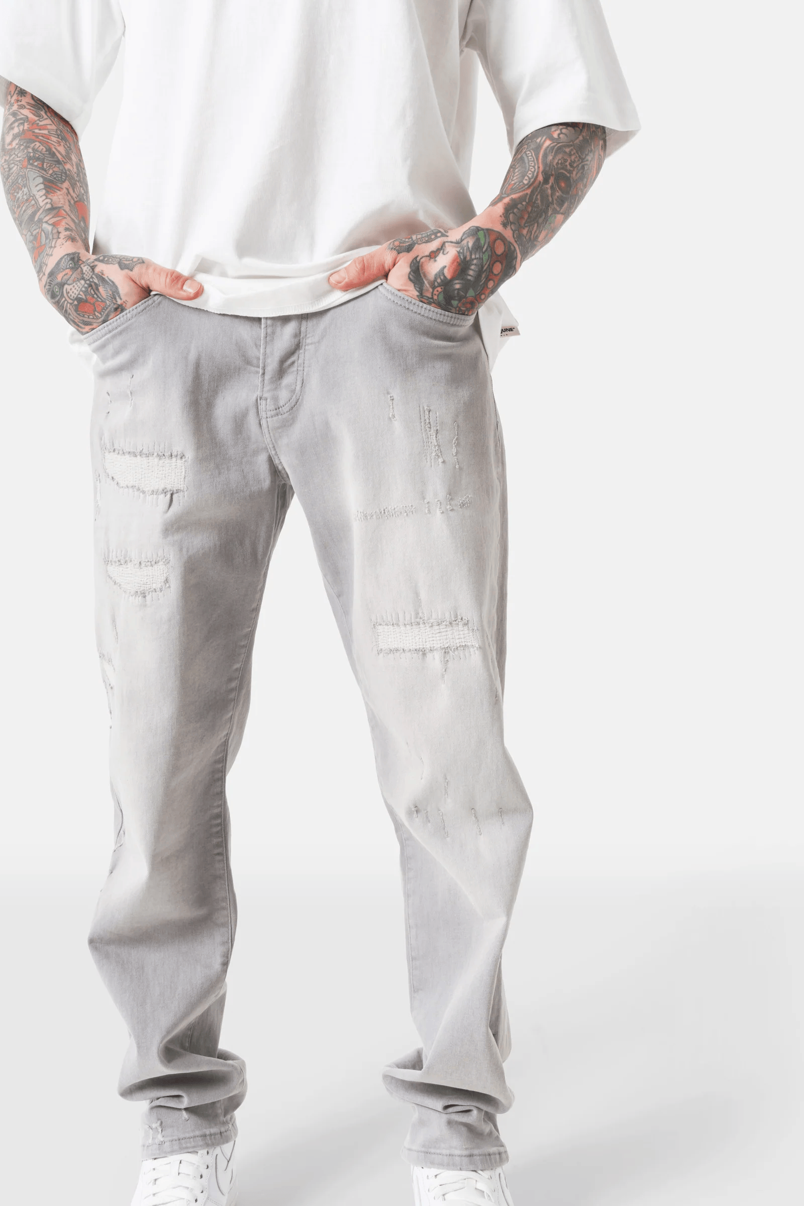 Jean Coupe Droite Gris Clair – Sixth June (5)