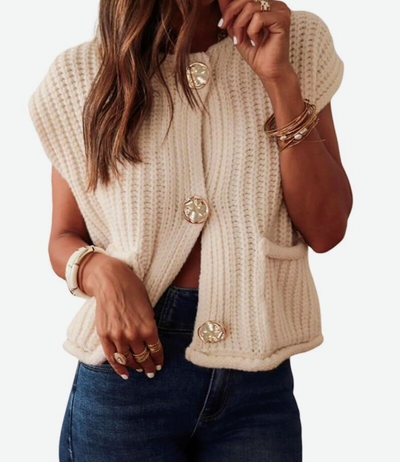 Gilet sans manches Milano Beige (2)