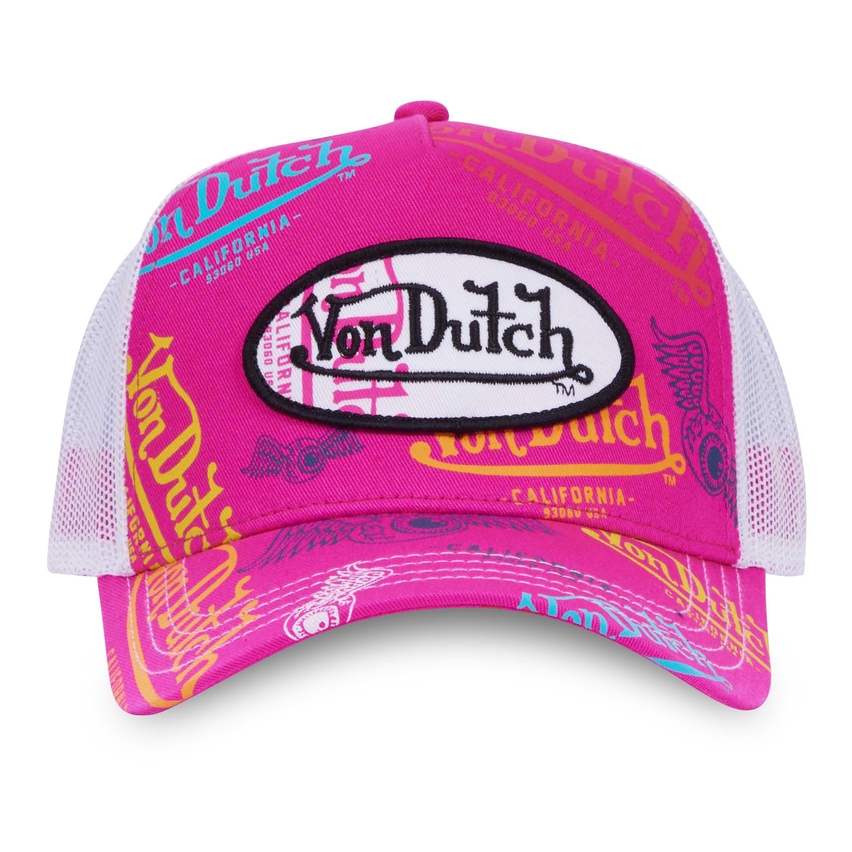 Casquette Trucker All Over Fushia Von Dutch (2)