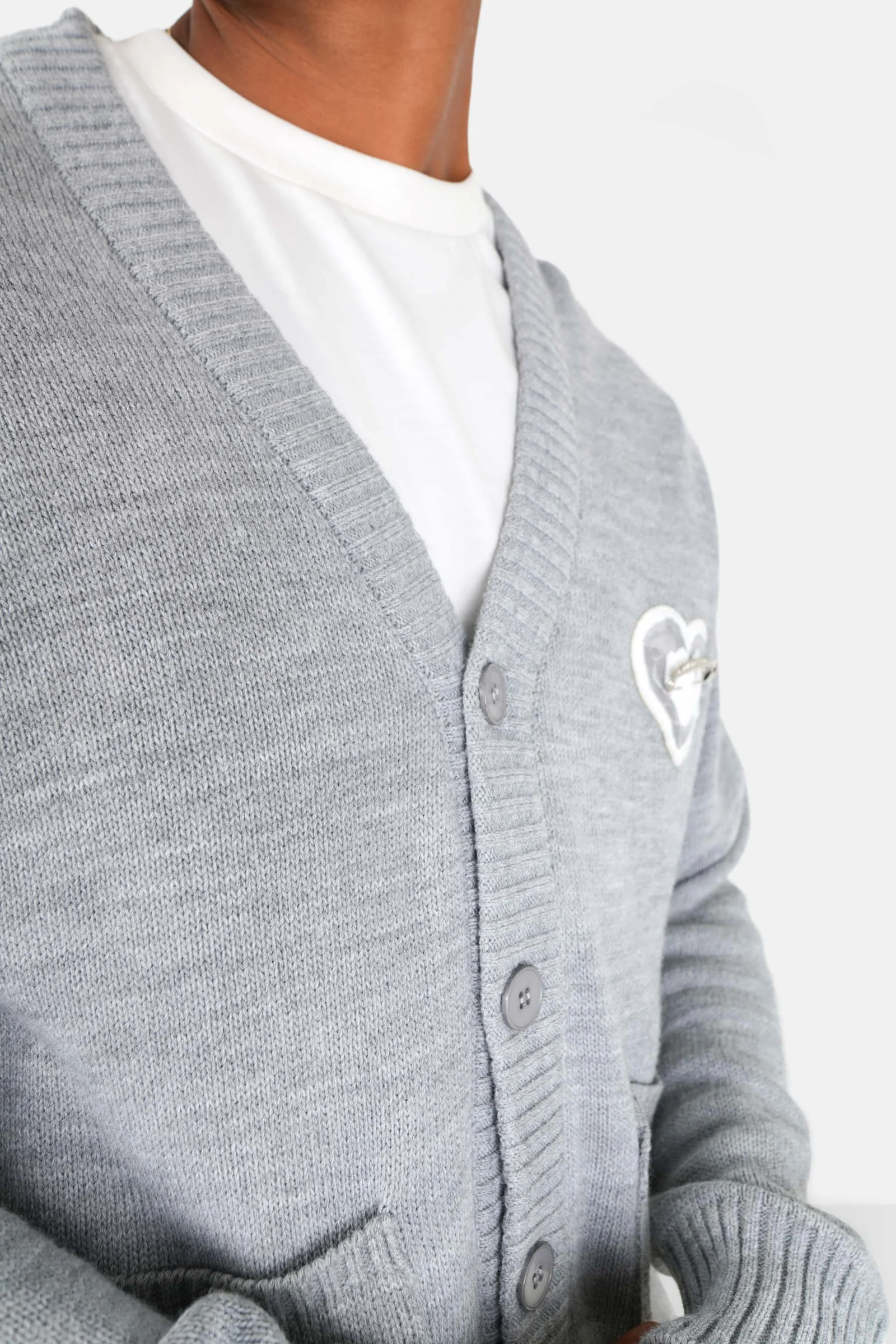 Cardigan Gris Heart Sixth June (2)