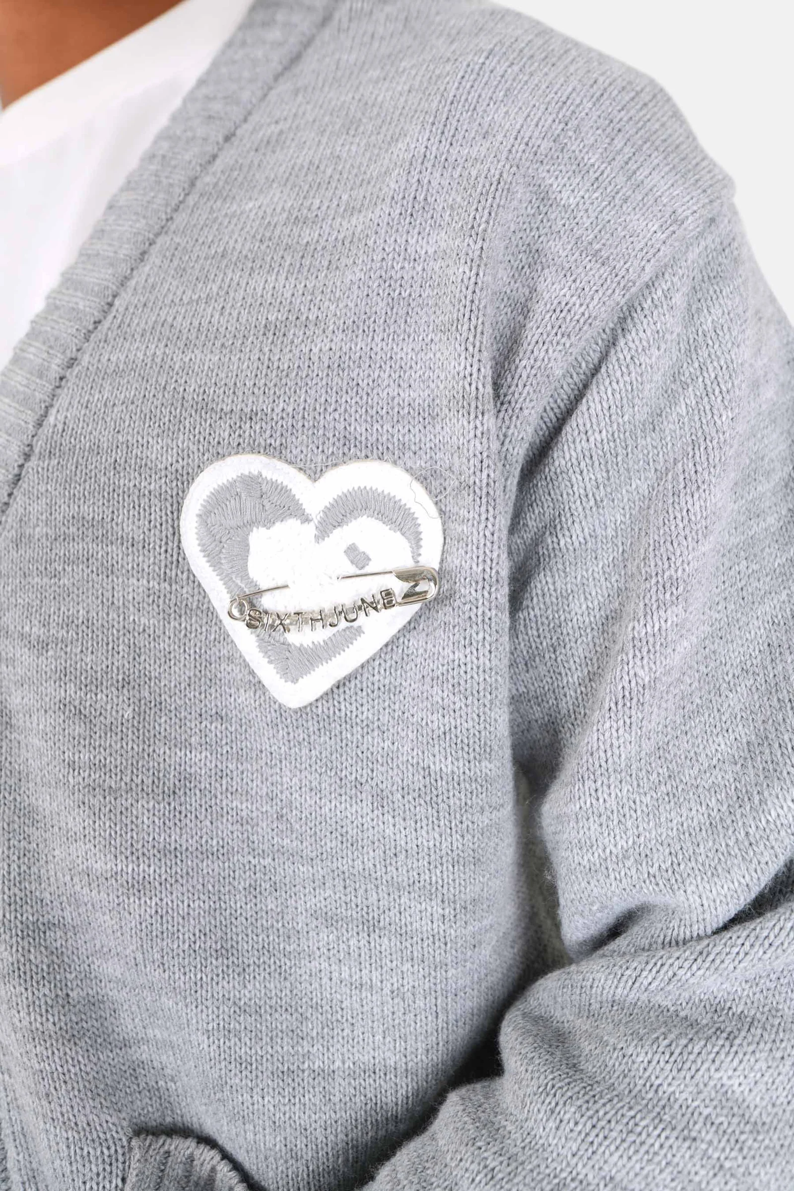 Cardigan Gris Heart Sixth June (4)