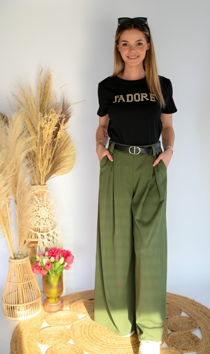 Pantalon magique femme Kaki avec poches