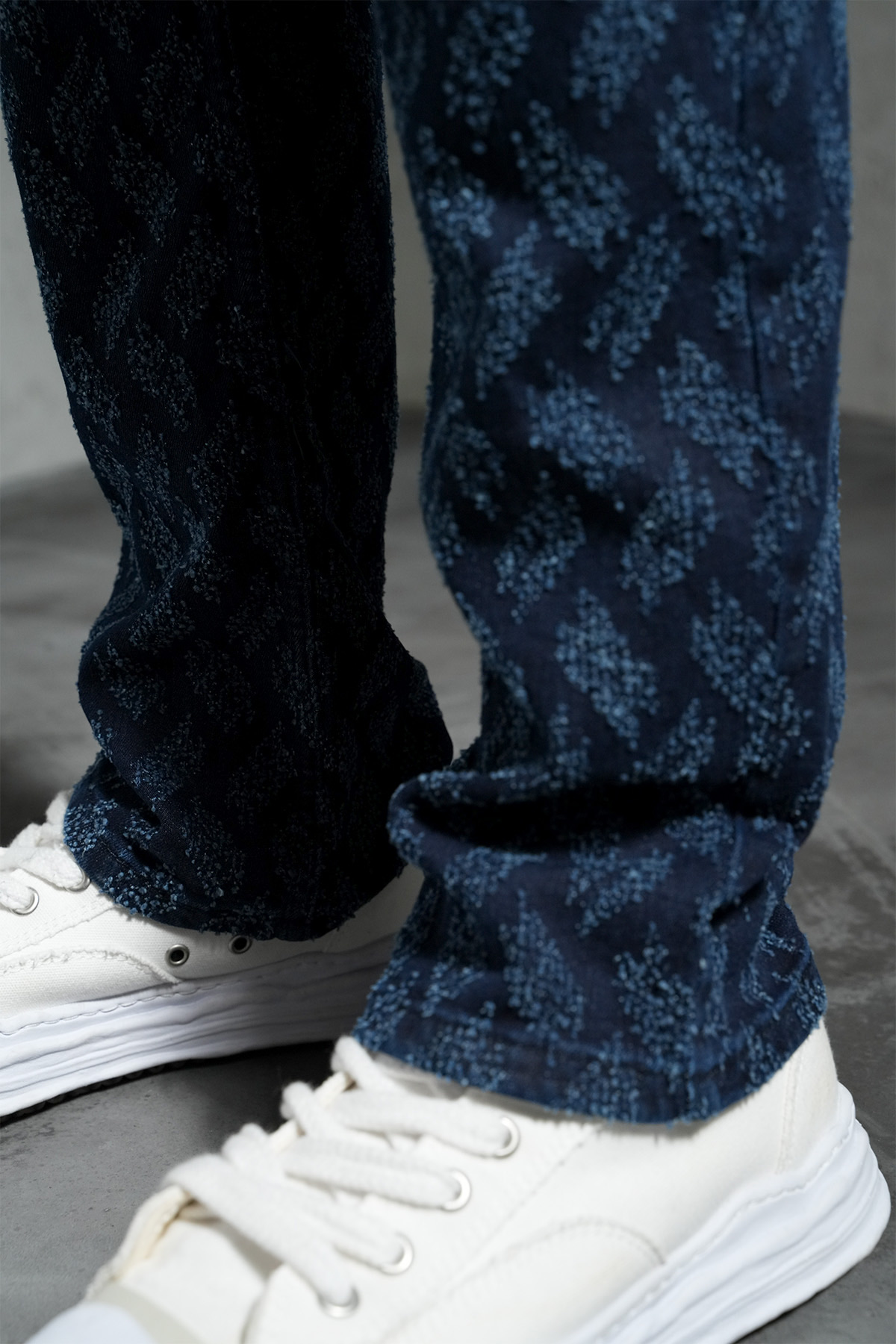 Jeans Texturé Signature Bleu (1)