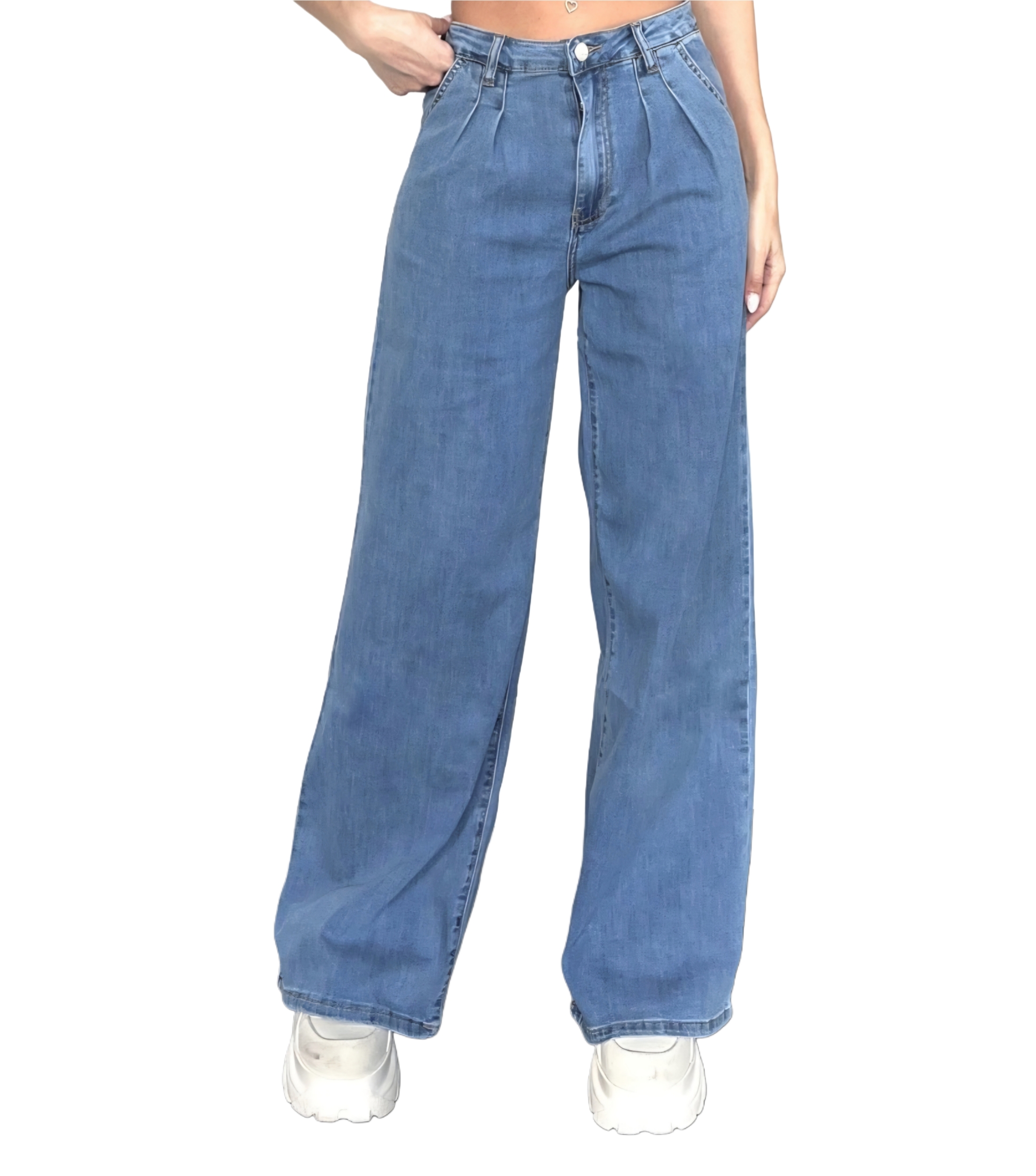 Jean femme coupe droite taille haute (4)