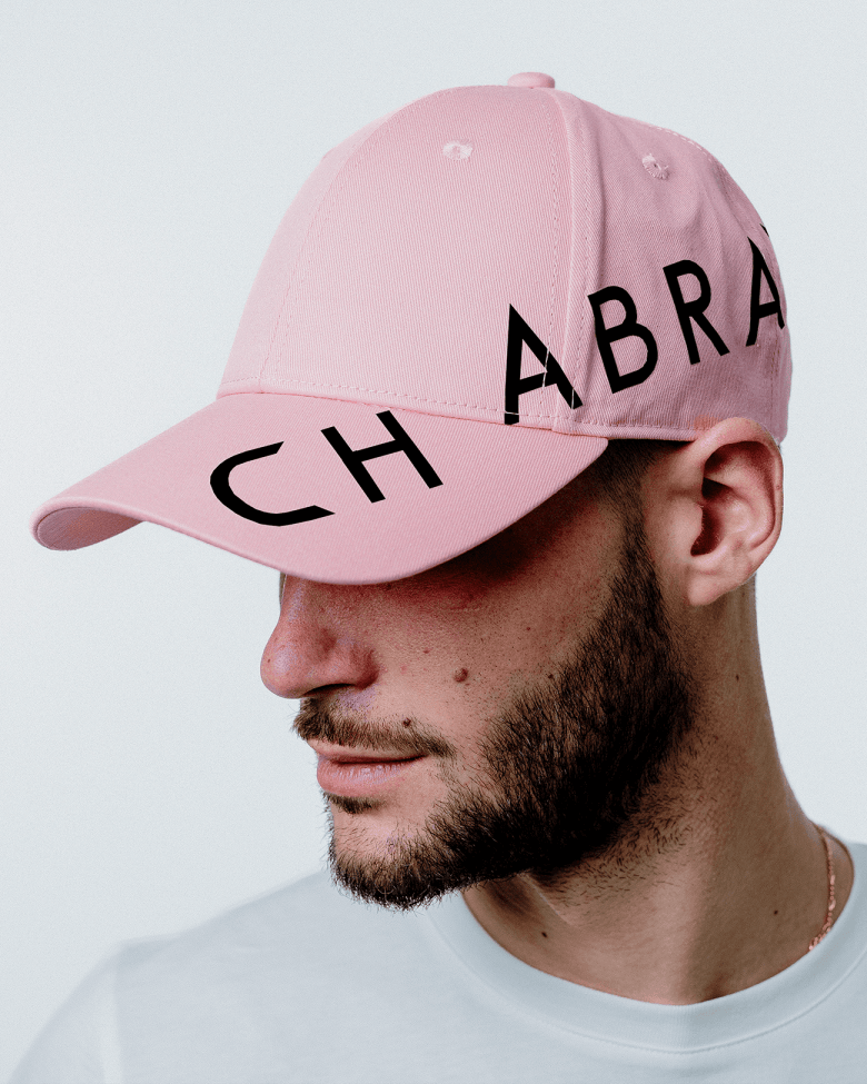 Casquette CHABRAND Rose poudré logo latéral contrasté
