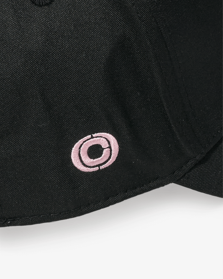 Casquette CHABRAND Noir Rose logo latéral contrasté (1)