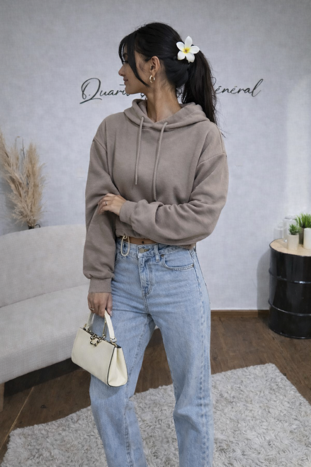 Sweat léger Camel oversize Italien confort street chic