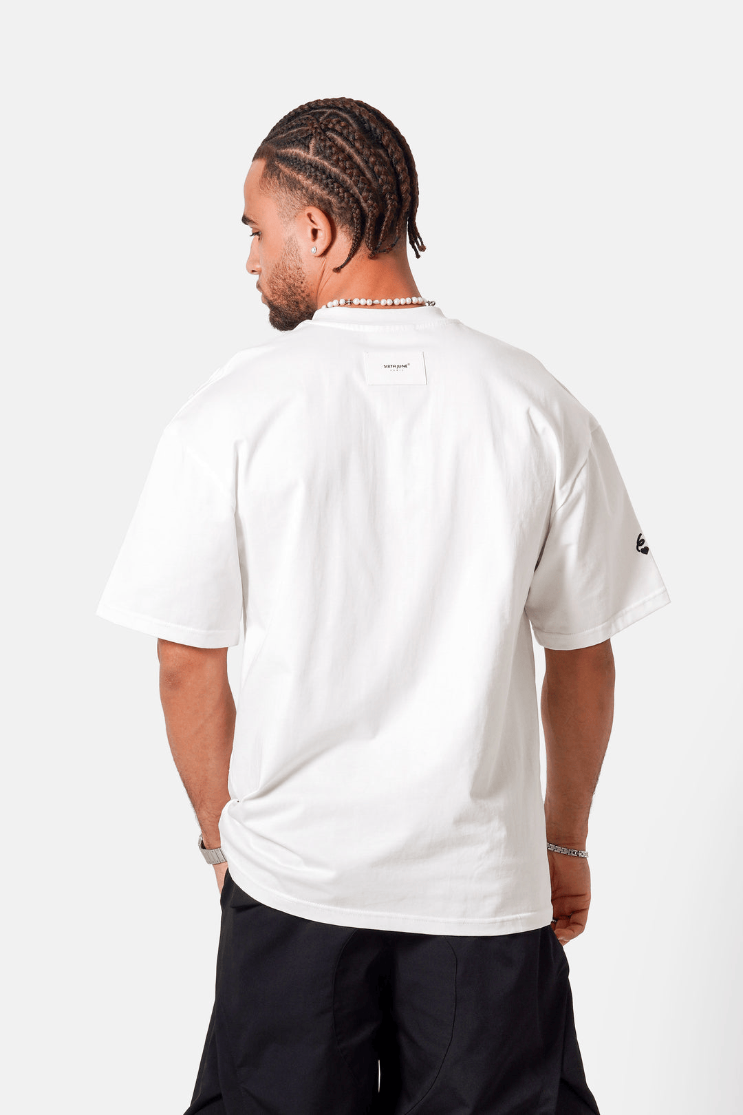 Tee-shirt FLOWER EMBROIDERY coton premium SIXTH JUNE (2)