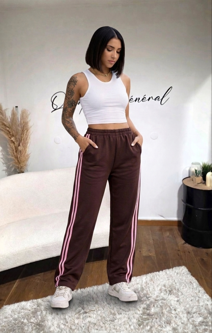 Pantalon Marron MILANO STRIPES