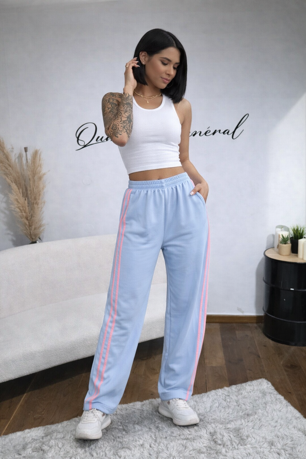 Pantalon Bleu MILANO STRIPES