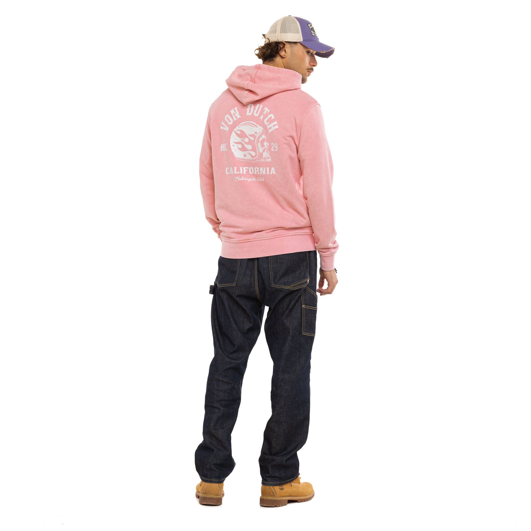 Sweat à capuche MATTIA rose Von Dutch (3)