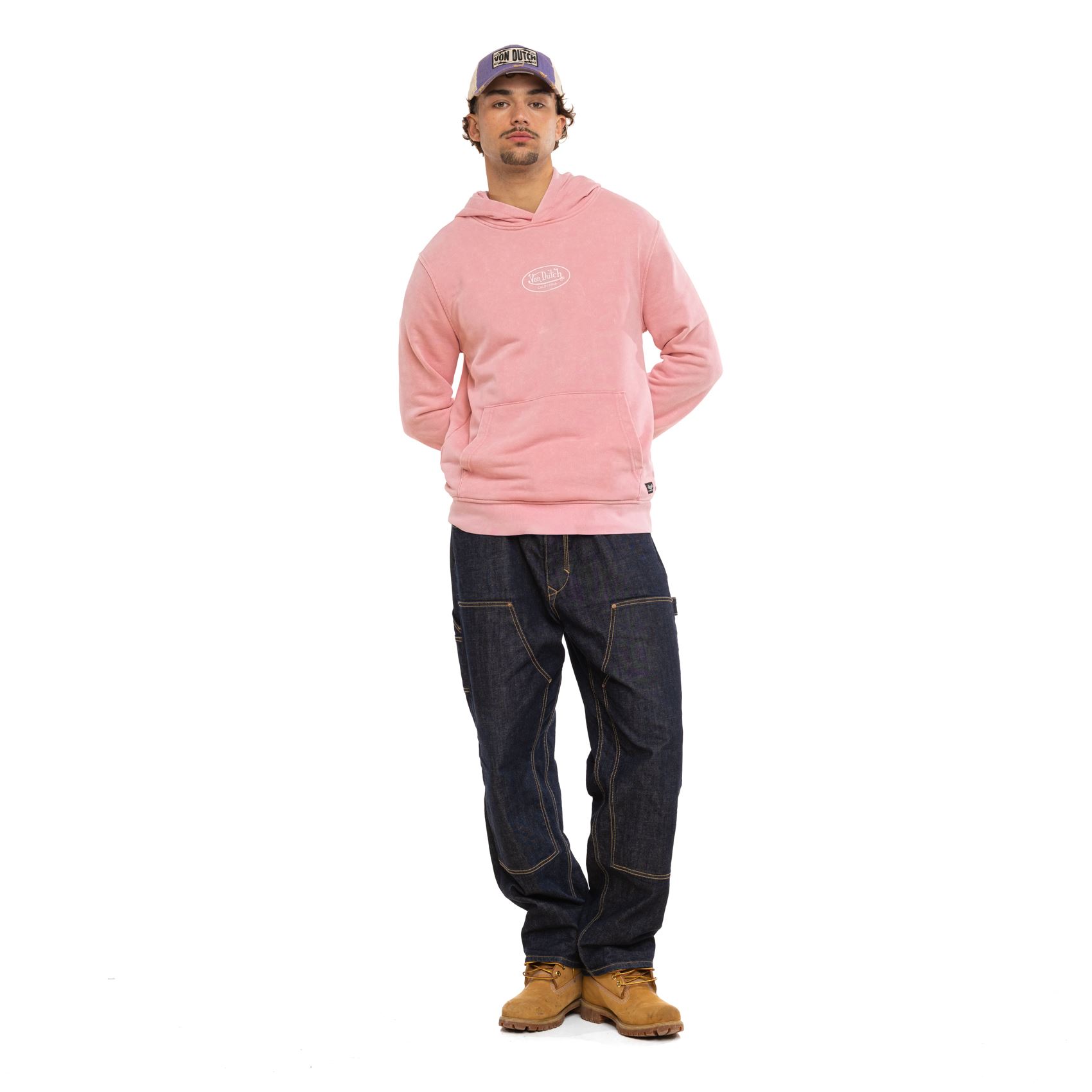 Sweat à capuche MATTIA rose Von Dutch (2)