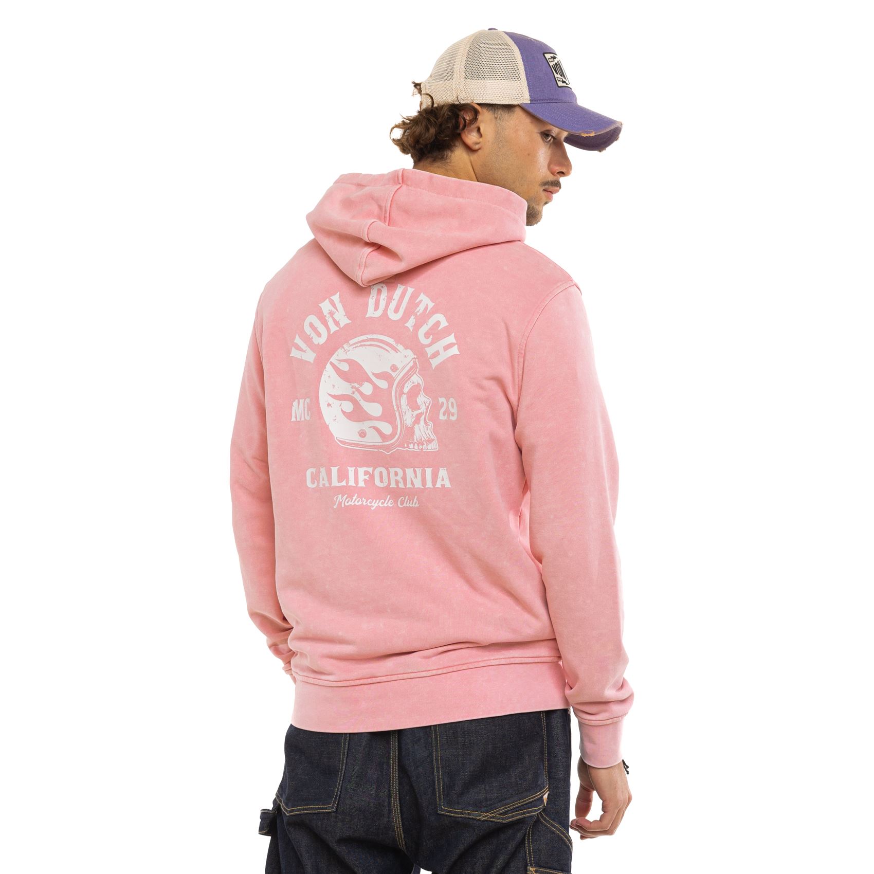Sweat à capuche MATTIA rose Von Dutch (1)