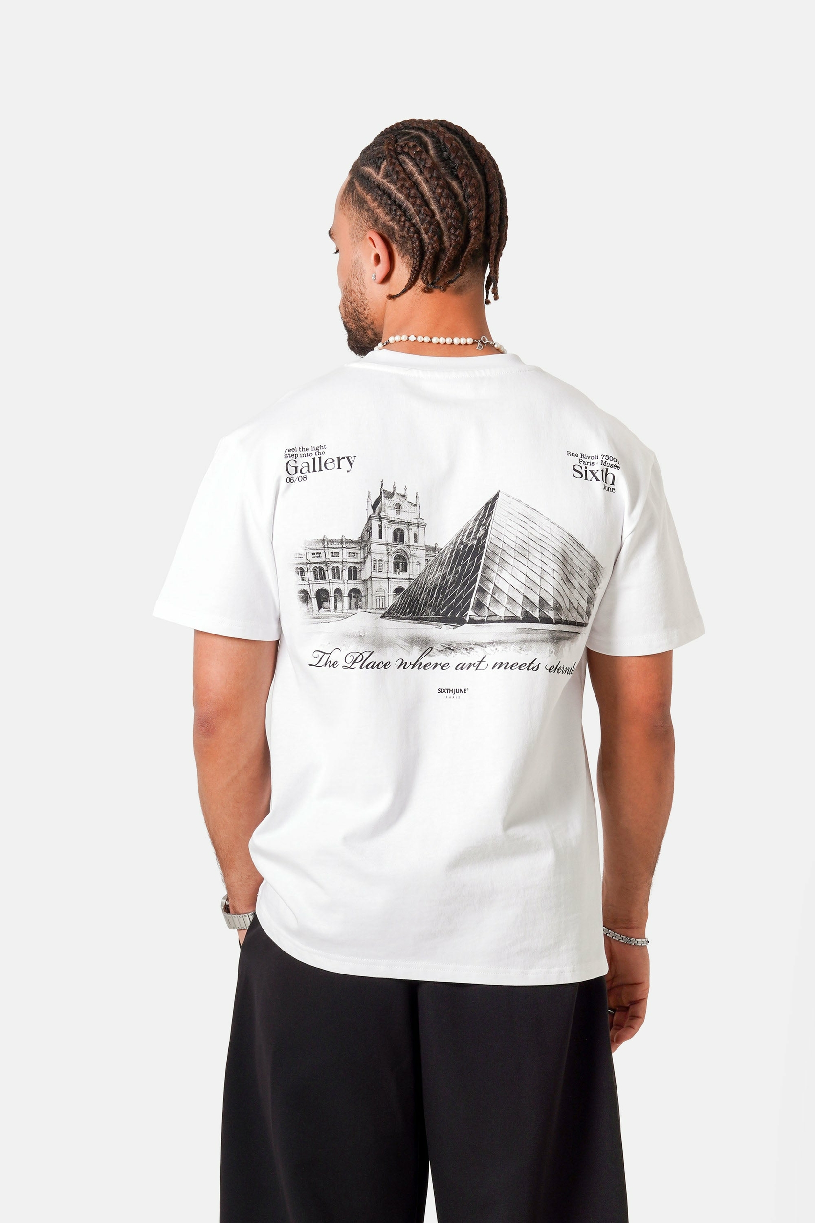 Tee-shirt LOUVRE SIXTH JUNE blanc (3)