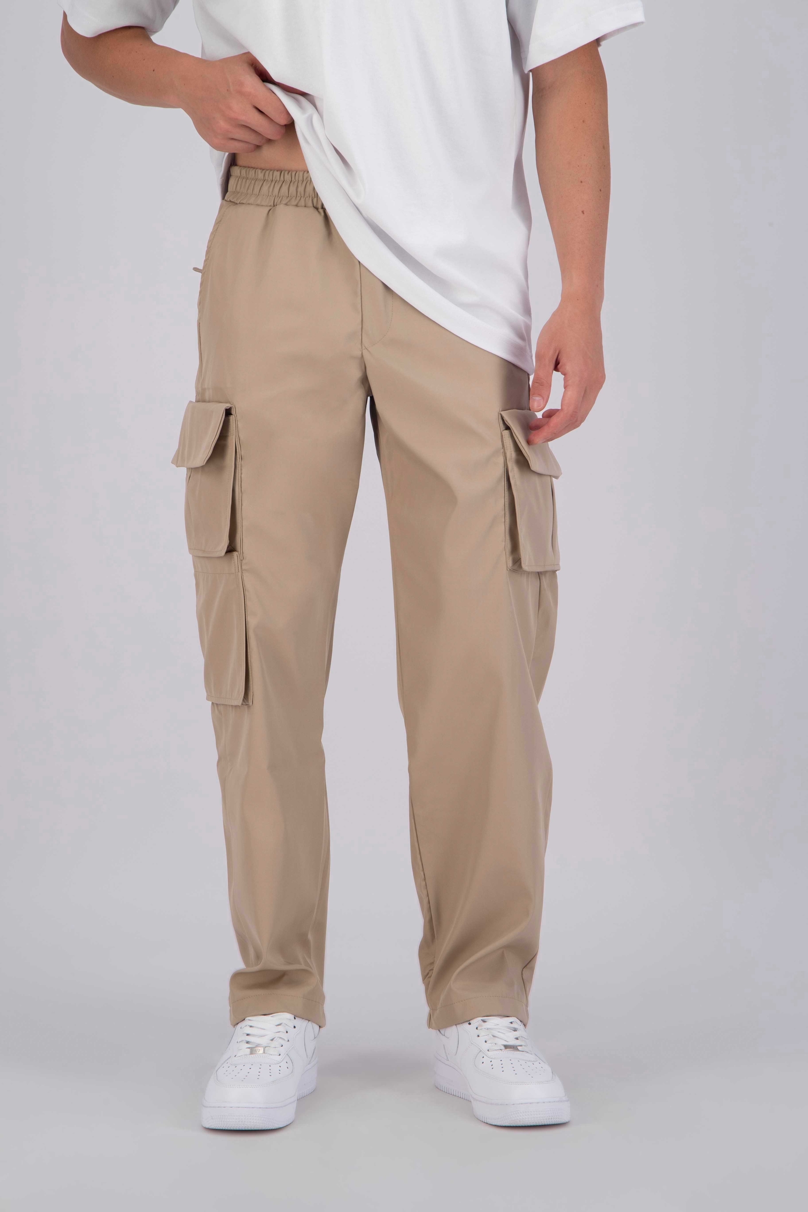 Pantalon cargo Beige homme streetwear (5)
